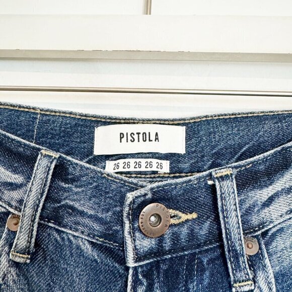 Pistola Denim Presley High Rise Vintage 90s Roller Straight Leg Jeans Size 26 - Picture 5 of 11